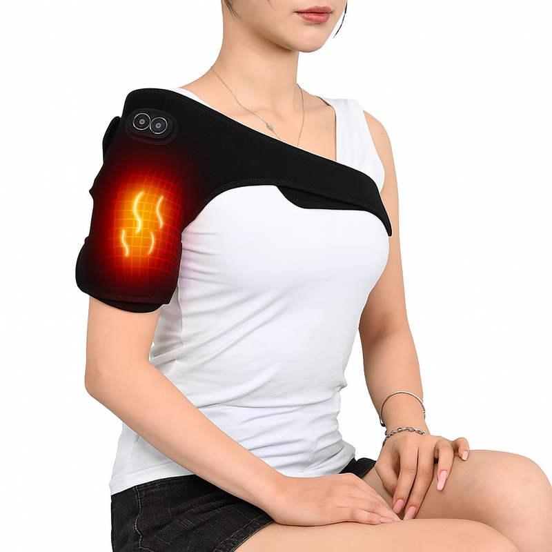 Joelheira e Ombreira Elétrica com Massageador  Aquecido com 3 Níveis de Vibração