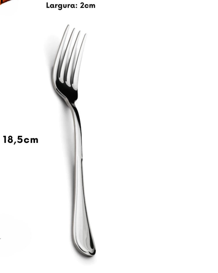 Jogo Talher Kit 48 Unidades Inox - Stalux  (12 Colher 12 Garfo 12 Faca 12 Sobremesa)